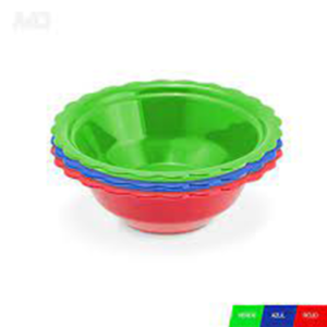 PLATO PLASTICO HONDO COLOR