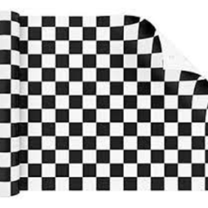 PAPEL PARAFINADO CUADROS NEGRO/BLANCO X20MTS