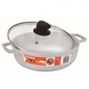 CALDERO IMUSA FUNDIDO 30CM 6.5L #9 TAPA DE VIDRIO